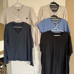 Men’s T-Shirts & Long Sleeve – Size L-XL – $5 Each