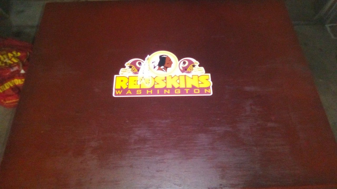 Redskins Grilling Table on Wheels and Drawer $50
