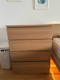 IKEA STORKLINTA Dresser and Nightstand, Oak. Moving-out Sale Long Island City, NY. Must go by July 30th!!!