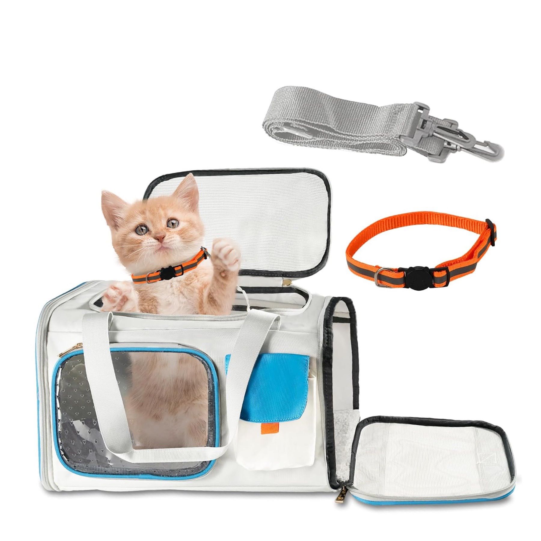 Airline Approved Pet Carrier Soft Sided Breathable and Foldable Soft Sided for Cat, Kitty, Puppy, or Small Pet