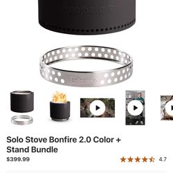Solo Stove Bonfire 2.0 Color + Stand Bundle New In The Box