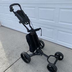 Tartan Golf Push Cart 4-Wheeler Light Weight