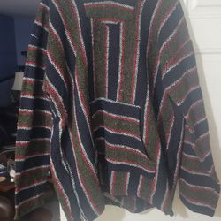 Mexican Pullover With Hood-NEW
