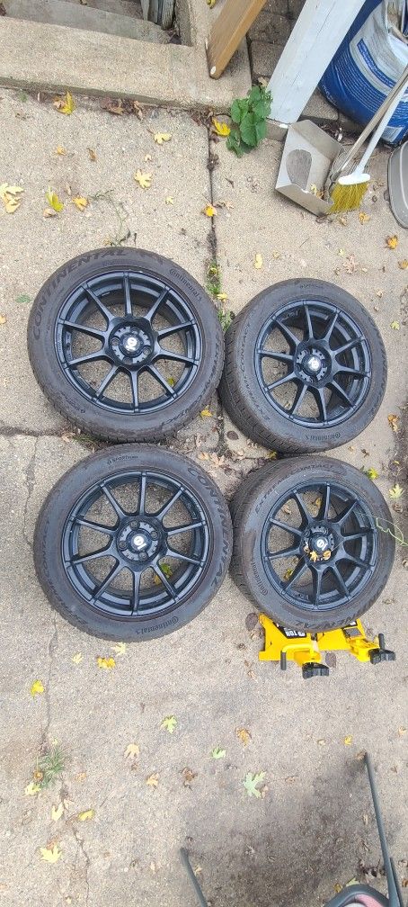 16" 4x100 Sparco Rims On DWS06 PLUS tires