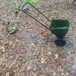 Scott Basic Spreader with Portlan Electric 13” String Trimmer