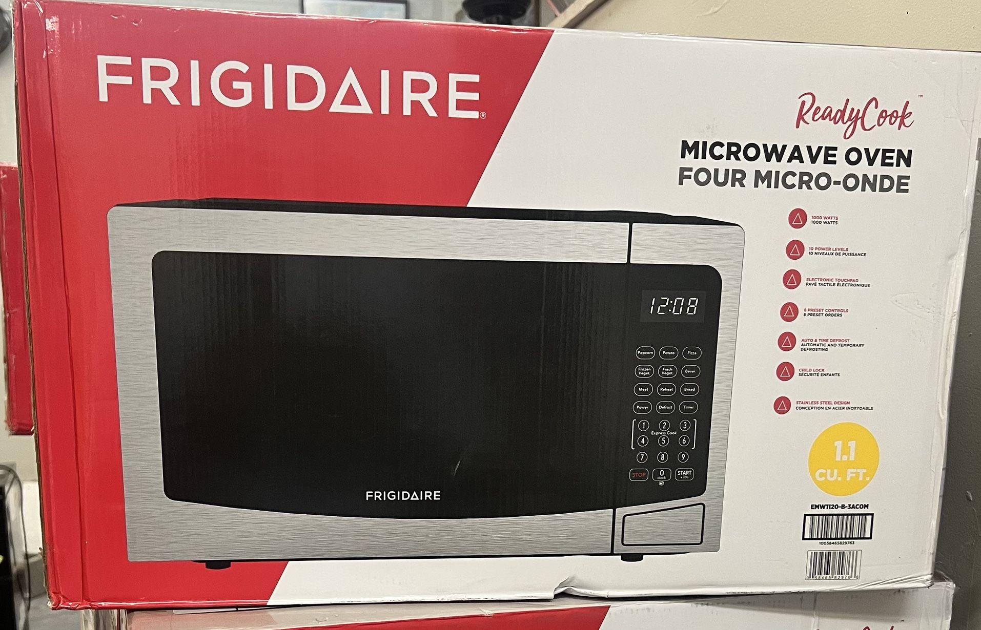 Microwave Oven 4 Sale Frigidaire, 1.1 Cu. Ft. Countertop Microwave Oven, EMW1134, Stainless Steel