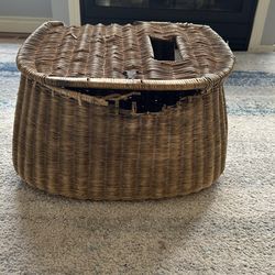 Vintage Fishing Creel Basket – Well Used, Authentic
