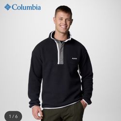 NEW w/tags Men’s Columbia Black and White Fleece Pullover