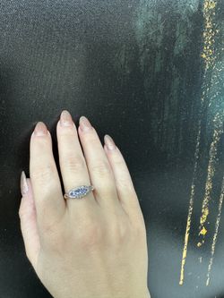10k BLUE STONE RING