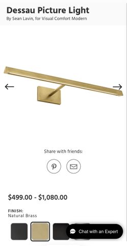 24” brass picture light fixture - Visual Comfort & Co