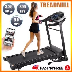3.5HP Folding Treadmill Running Jogging Machine With APP Control Bluetooth