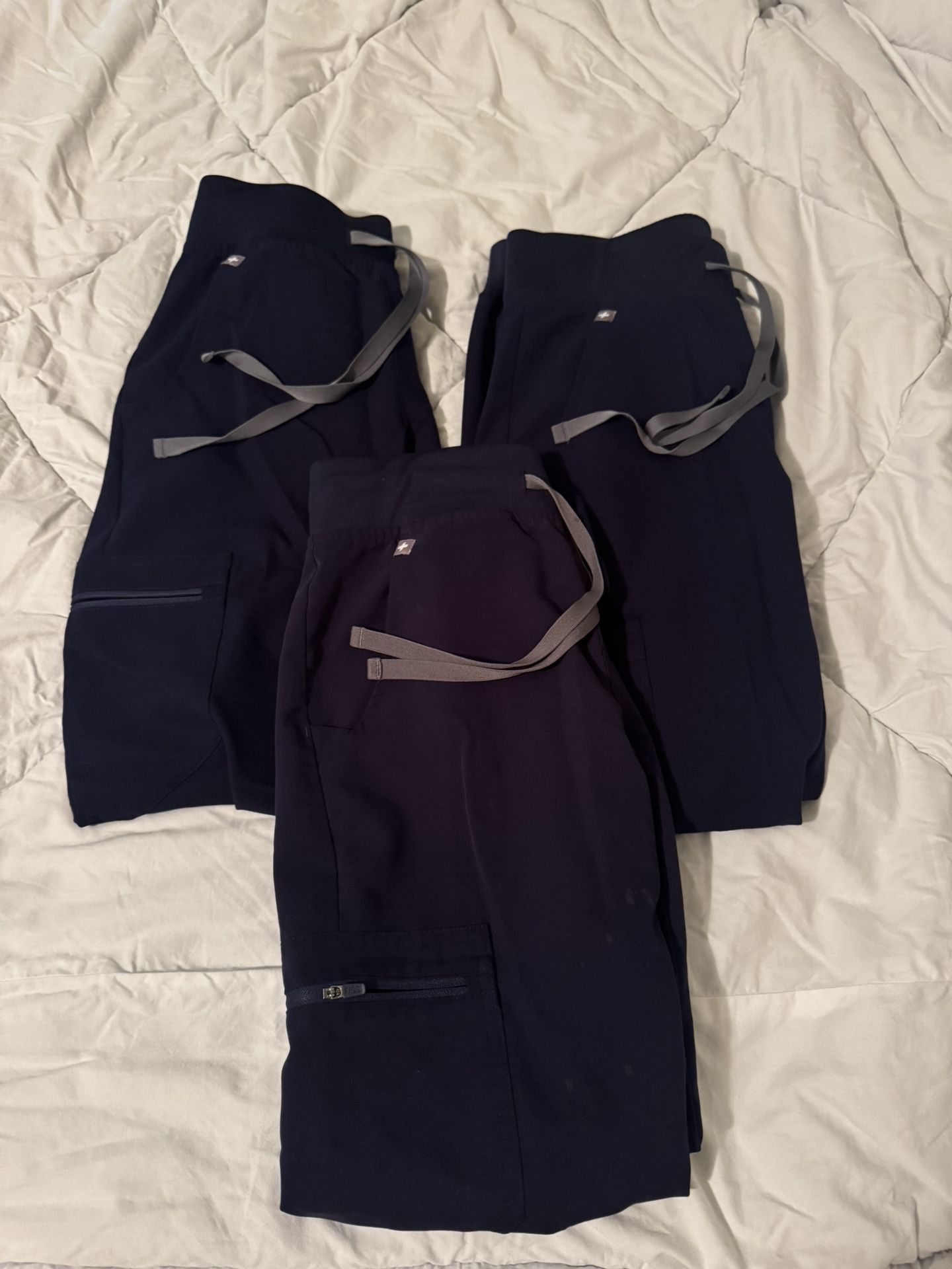 XS & XS Petite Figs Scrub Bottoms Navy Blue