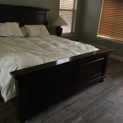 Cal King Bed Frame. Headboard, Footboard, Side Rails