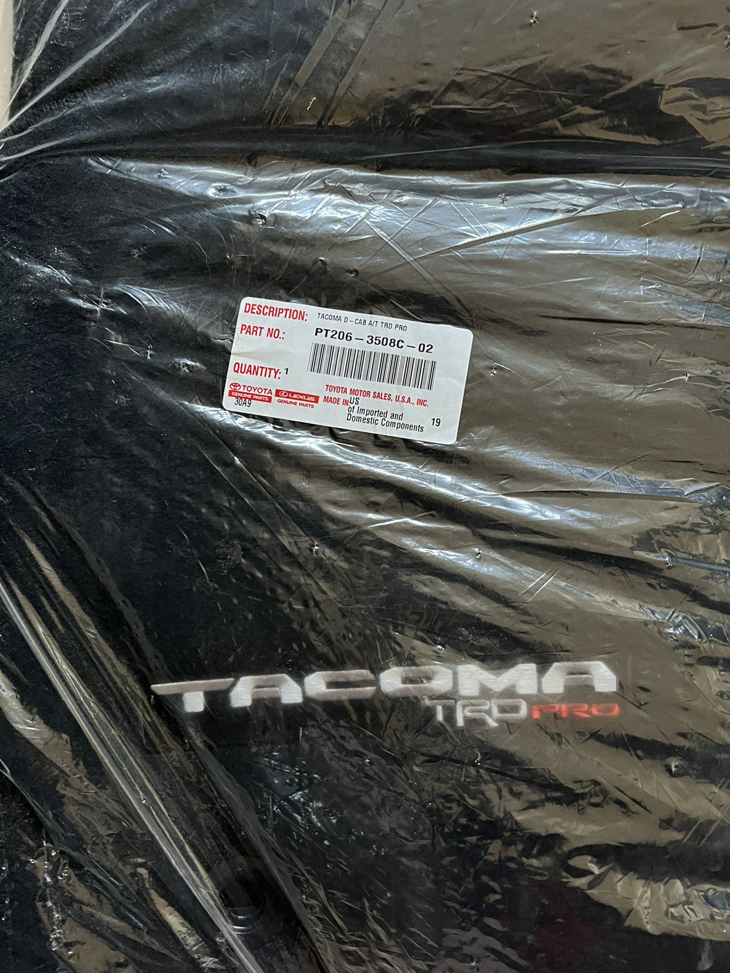 2018-2020 Toyota Tacoma TRD Pro Factory Carpeted Floor Mats Black PT(contact info removed)C-02