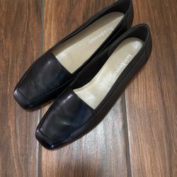 Black Leather Flat