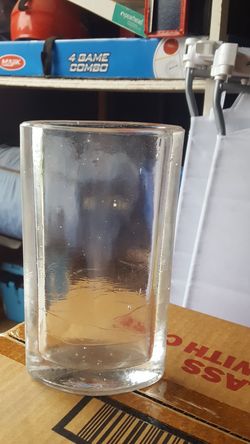 Thick glass vase