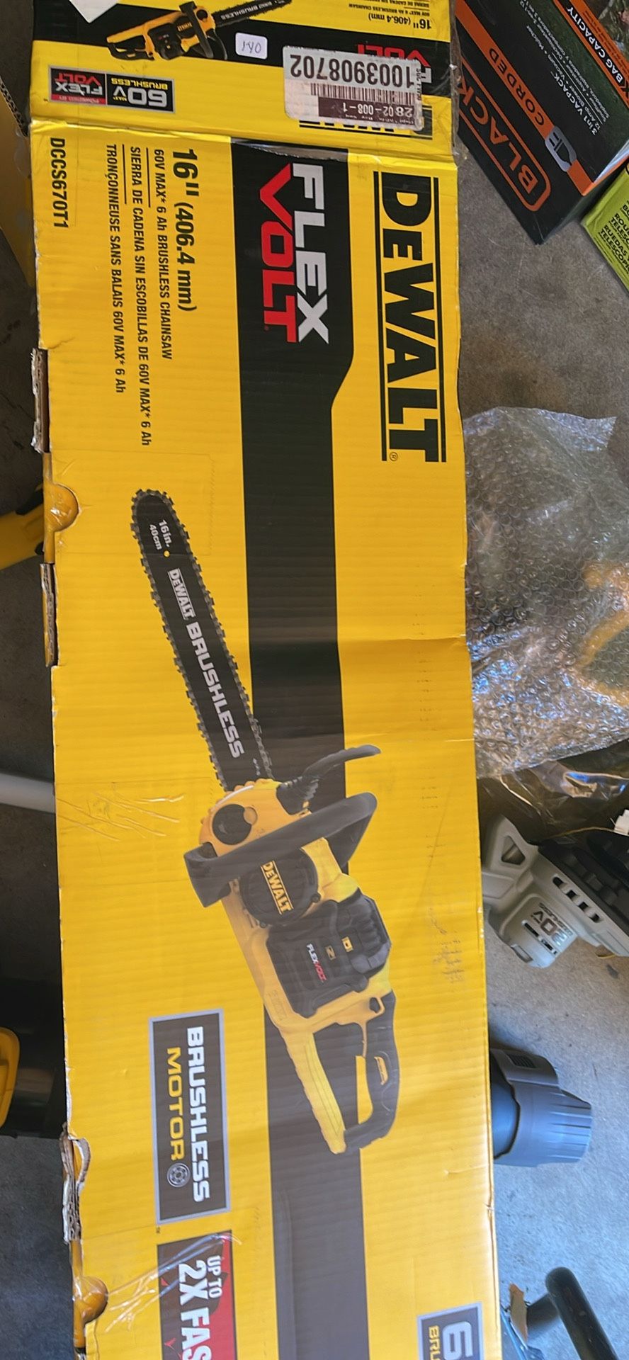Dewalt 60 V FLEX Chainsaw 16”
