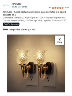 4 lámparas de noche para enchufar en la  pared