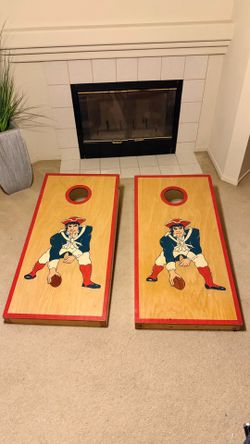 Vintage New England Patriots Cornhole Boards