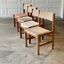 Project Mid Century Teak Dining Chairs (set of 4)