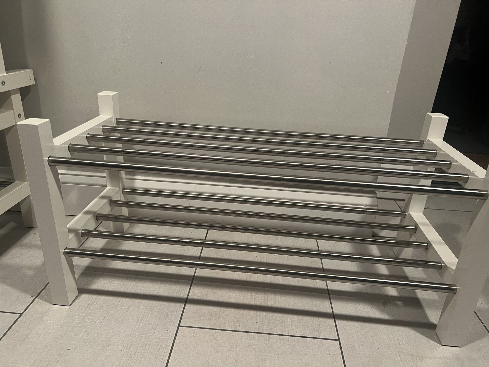 IKEA metal and wood racks 31.5 inches