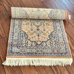 Vintage Turkish Atlas Wool Runner Rug – 10ft – Excellent Condition