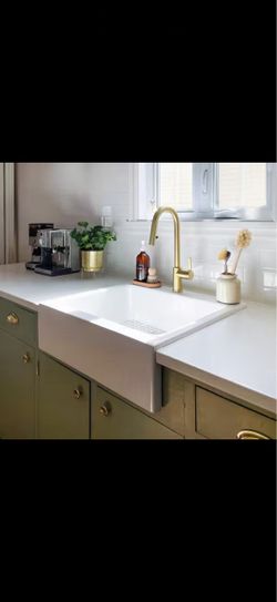 SINKOLOGY Parker 26 in. 1-Hole Quick-Fit Farmhouse/Apron-Front Drop-In Single Bowl Crisp White Fireclay Kitchen Sink