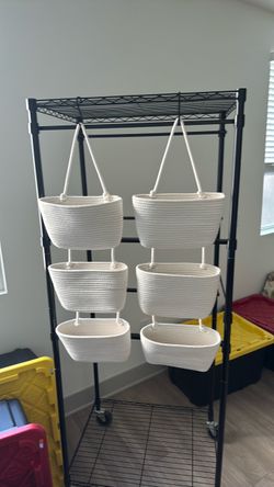 Nursery/bedroom hanging wall baskets