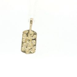 14k Yellow Gold Diamond Cut Nugget Pendant 2.0 Grams 11055328