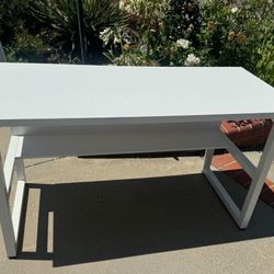 white desk
