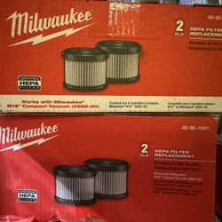 Milwaukee HEPA Dry Replacement Filters (2-Pack