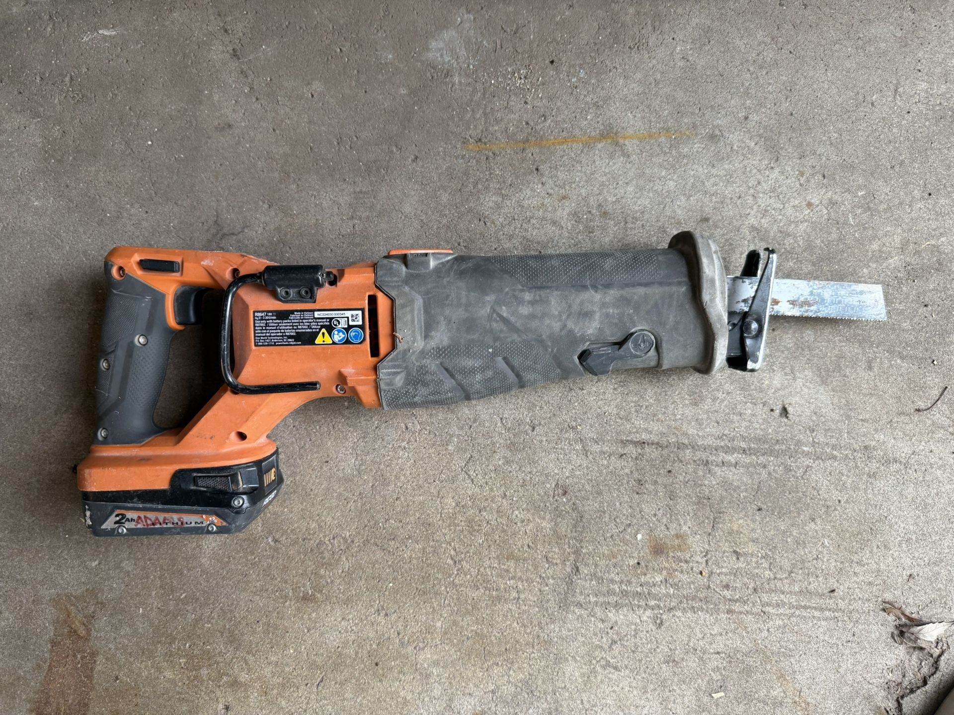 Ridgid 18V Brushless Cordless Reciprocating Saw