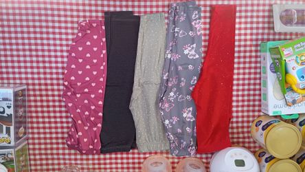 Toddler Girl Pants Leggings, Lot of 5 Pairs, 24 Months