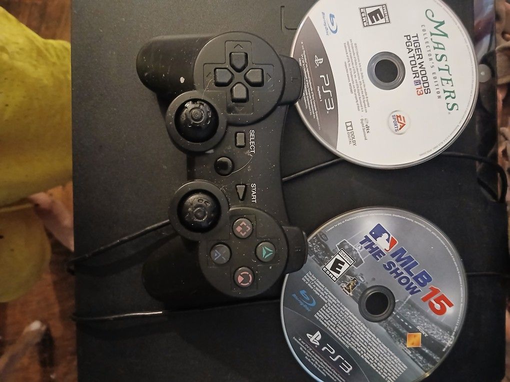 PlayStation3 With 4 Games New Cont All Cords