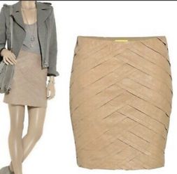 Catherine Malandrino leather jersey skirt women’s size 6