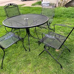 Wrought iron patio set
