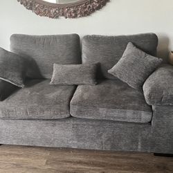 Dark Grey Loveseat Couch Sofa,73"