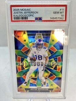 2025 Panini Mosaic Justin Jefferson #11 Kaleidoscopic PSA 10 SSP Gem Mint