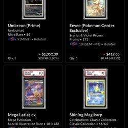 Pokemon Graded PSA Slabs (CGC Too)