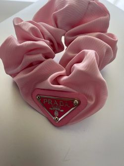 Prada Milano Pink Fabric Scrunchie