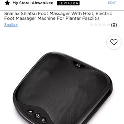 Snailax Shiatsu Foot Massager With Heat, Electric Foot Massager Machine For Plantar Fasciitis