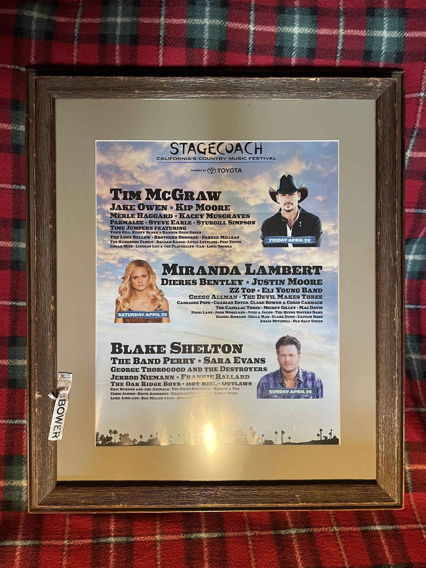 Framed 2015 Stagecoach Poster