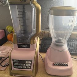 Pink Ninja Blender And A Regular Blender