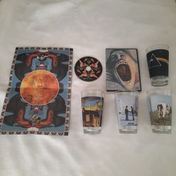 Pink Floyd DVD " Off The Wall " and 4 drinking glasses 
