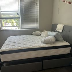 Queen Sized Bed With Mattress 