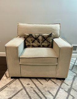 Beige sofa chair