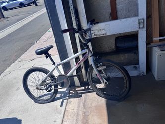 Bike White with Pink Graphics