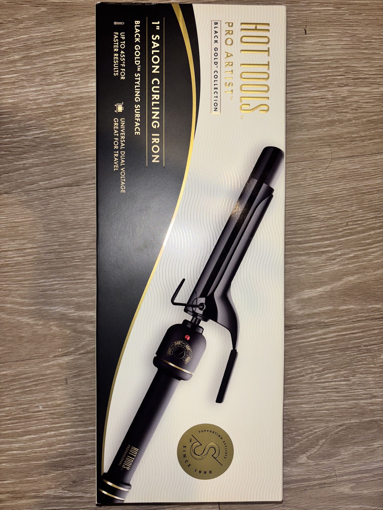 Hot Tools Pro Artist Black Gold Collection 1” Salon Curling Iron