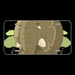 License Plate Novelty Car Front Elephant Animal Jungle Savannah