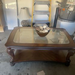 Brown Glass Coffee Table